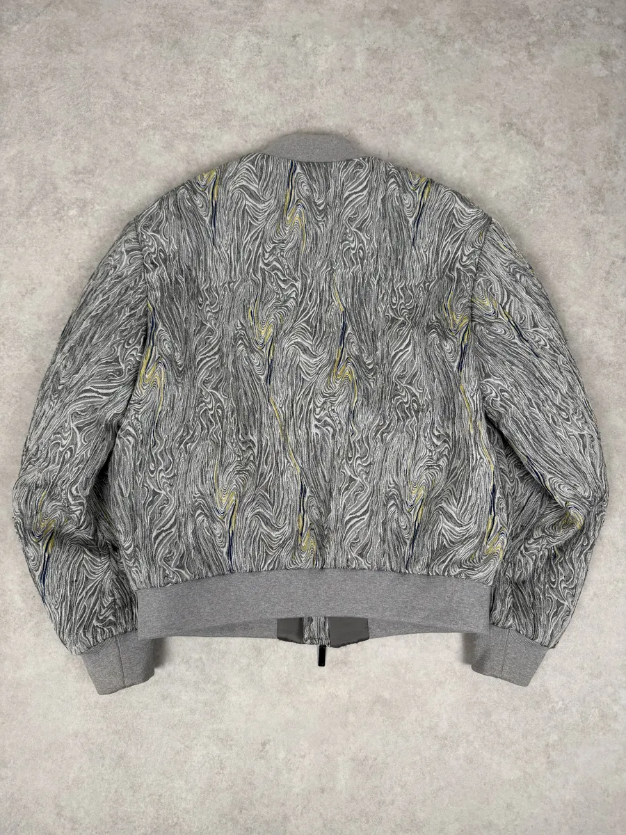 AW2020 Emporio Armani Grey Psychadelic Bomber Jacket - Image 2