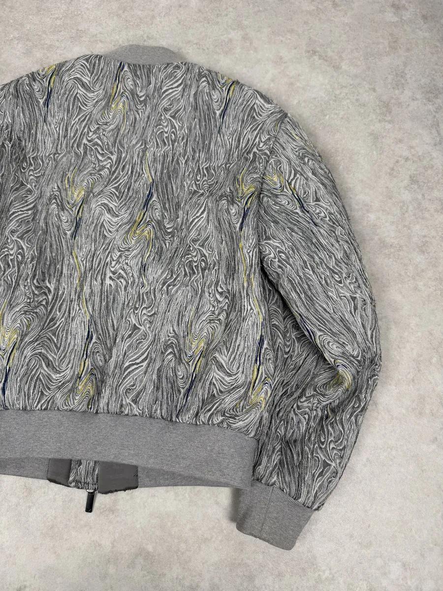 AW2020 Emporio Armani Grey Psychadelic Bomber Jacket - Image 7
