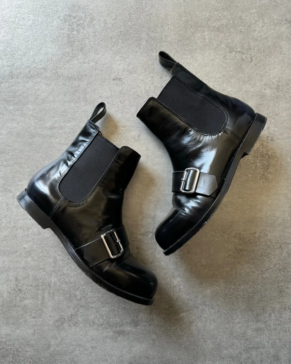 AW2020 Jil Sander Black Strapped Leather Boots - Image 2