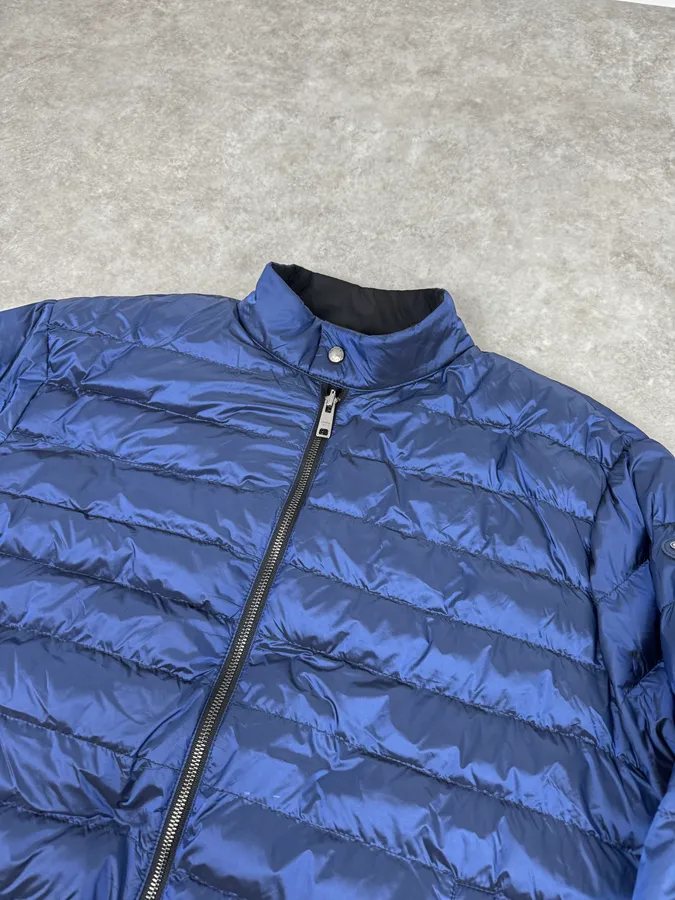 AW2020 Prada Black & Navy Reversible Puffer Hooded Jacket - Image 11
