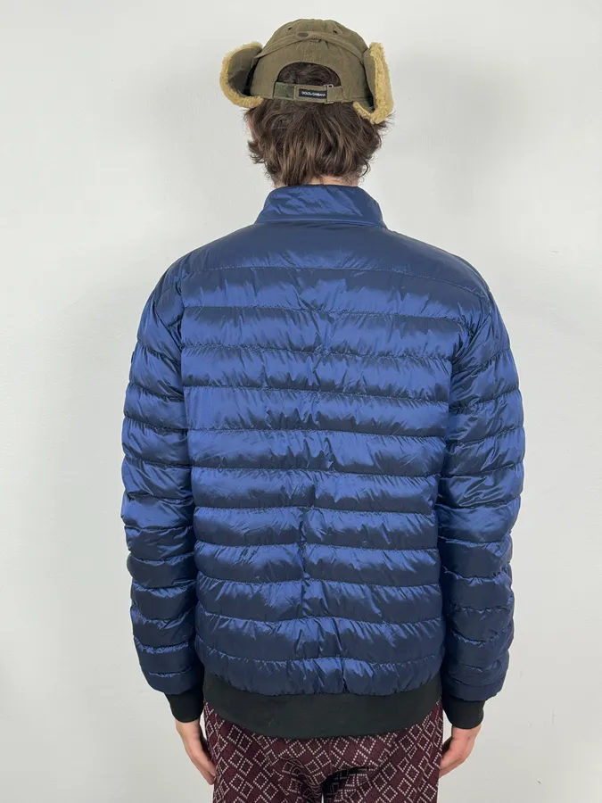 AW2020 Prada Black & Navy Reversible Puffer Hooded Jacket - Image 6