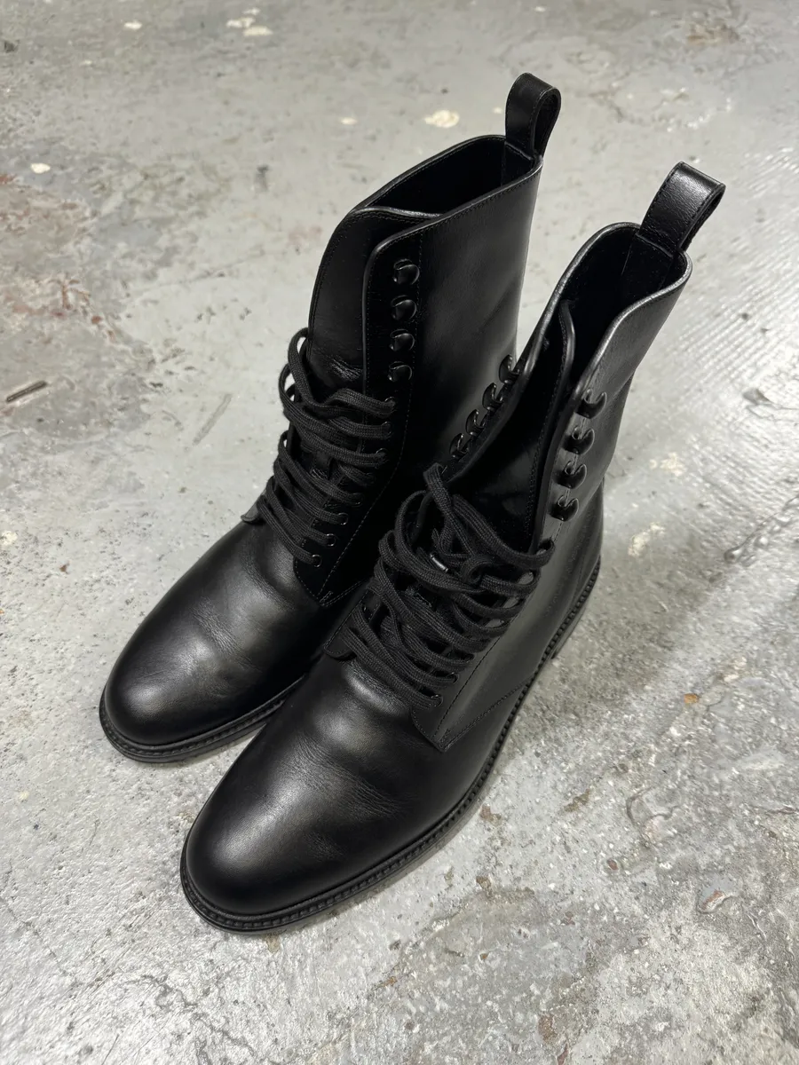 AW2020 Saint Laurent Stalker Black Leather Ankle Boots - Image 5