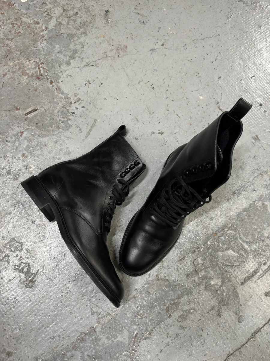 AW2020 Saint Laurent Stalker Black Leather Ankle Boots - Image 8