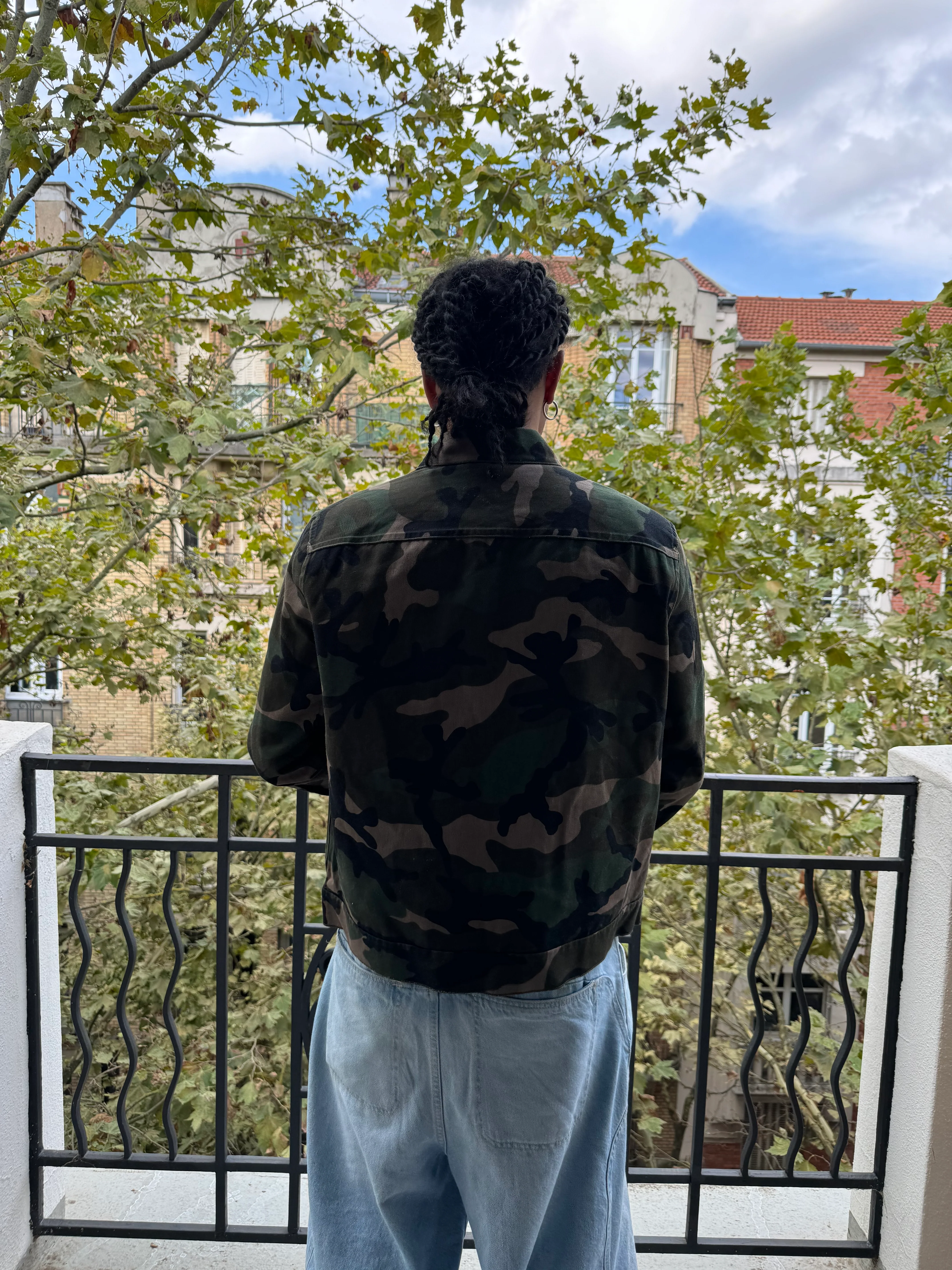 AW2020 Valentino Military Camo Light Trucker Jacket - Image 4