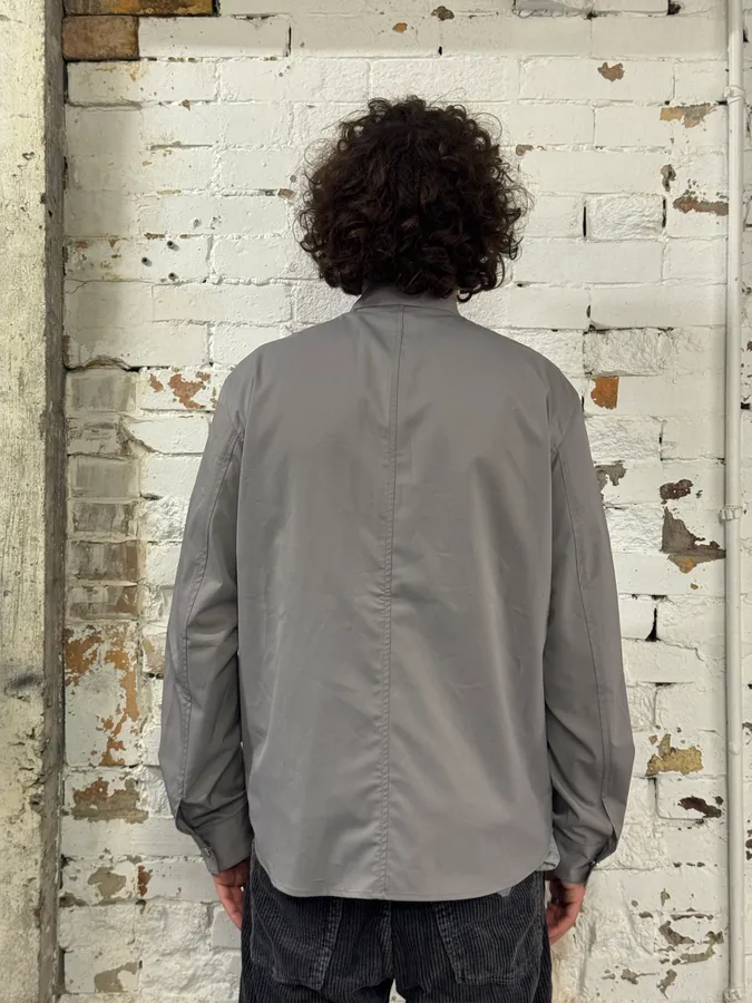 AW2021 Emporio Armani Grey Tactical Windbreaker Shirt Jacket - Image 3