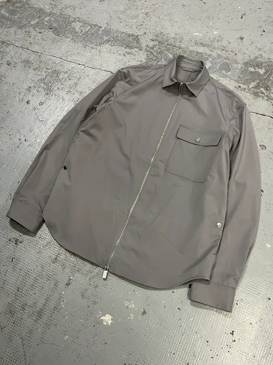 AW2021 Emporio Armani Grey Tactical Windbreaker Shirt Jacket - Image 5