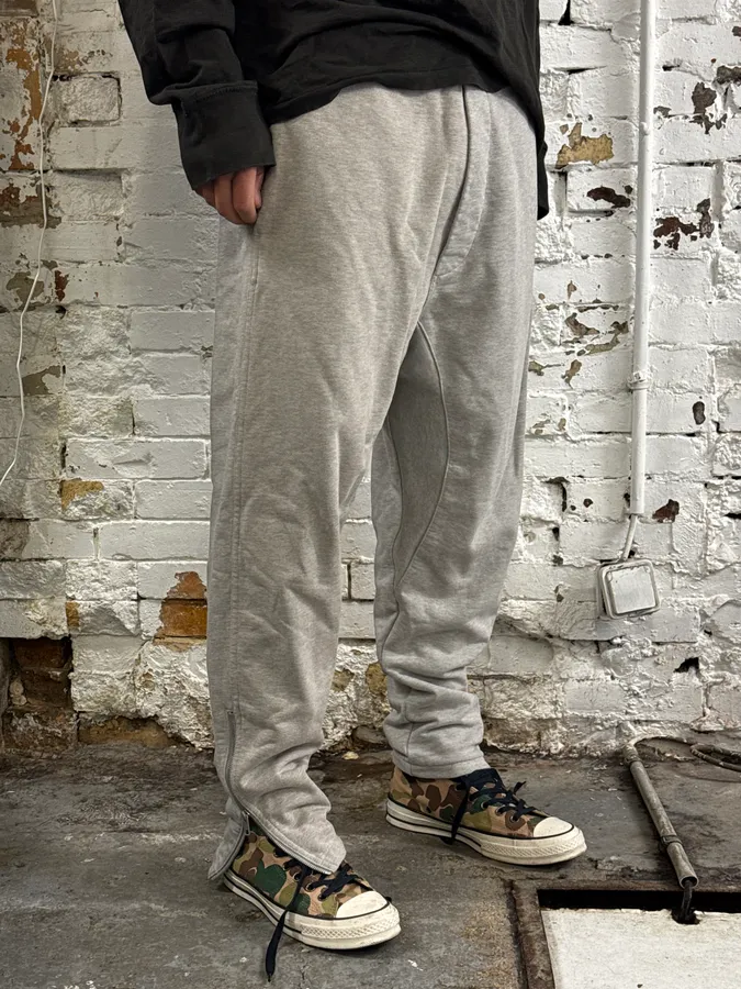 AW2021 Maison Margiela Grey Zip Jogger Pants - Image 3