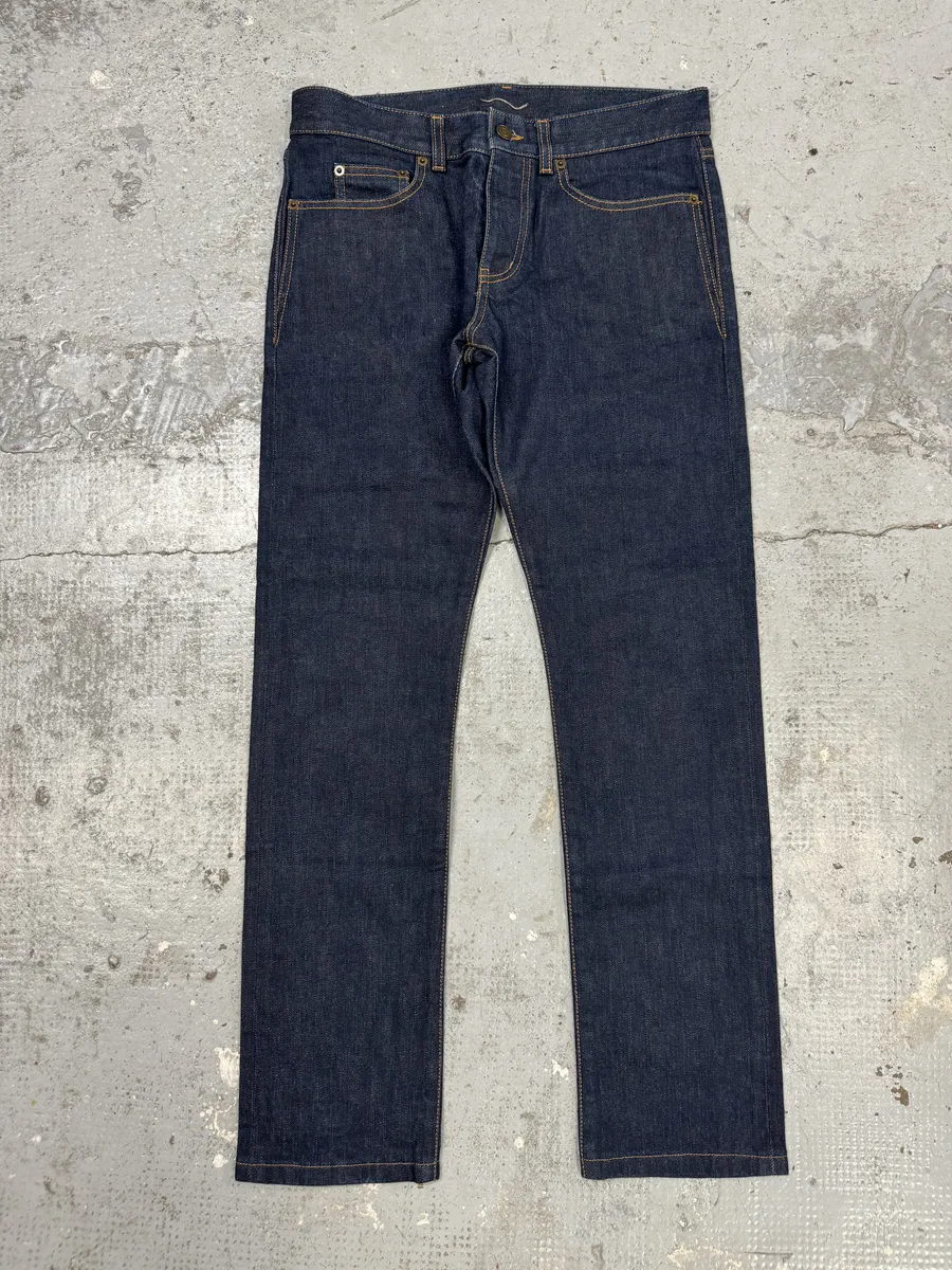 AW2021 Saint Laurent Brut Navy Slim Denim Jeans