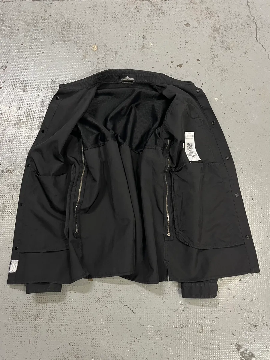 AW2021 Stone Island Black Light Windbreaker Jacket - Image 13