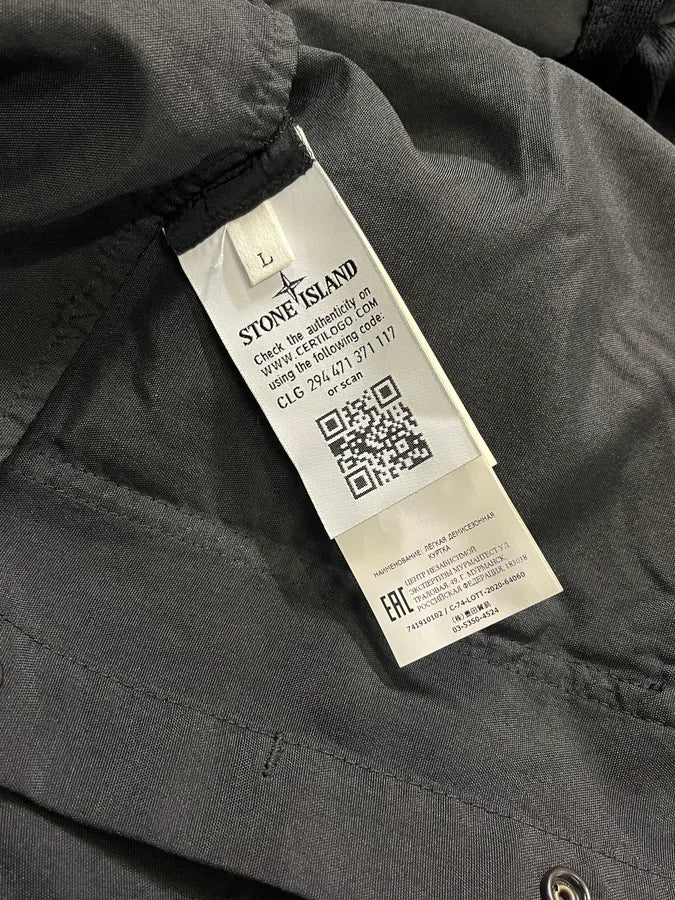 AW2021 Stone Island Black Light Windbreaker Jacket - Image 15