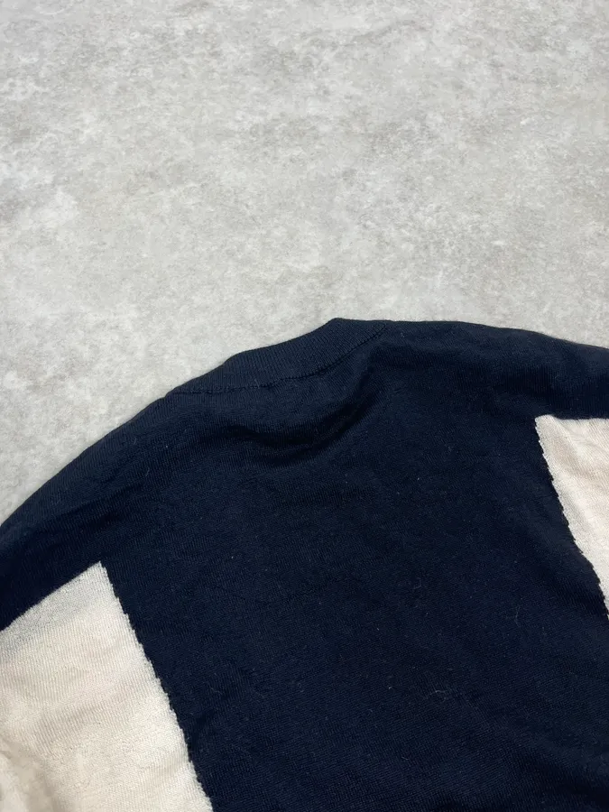 AW2022 Emporio Armani Shape Black & White Wool Sweater - Image 8