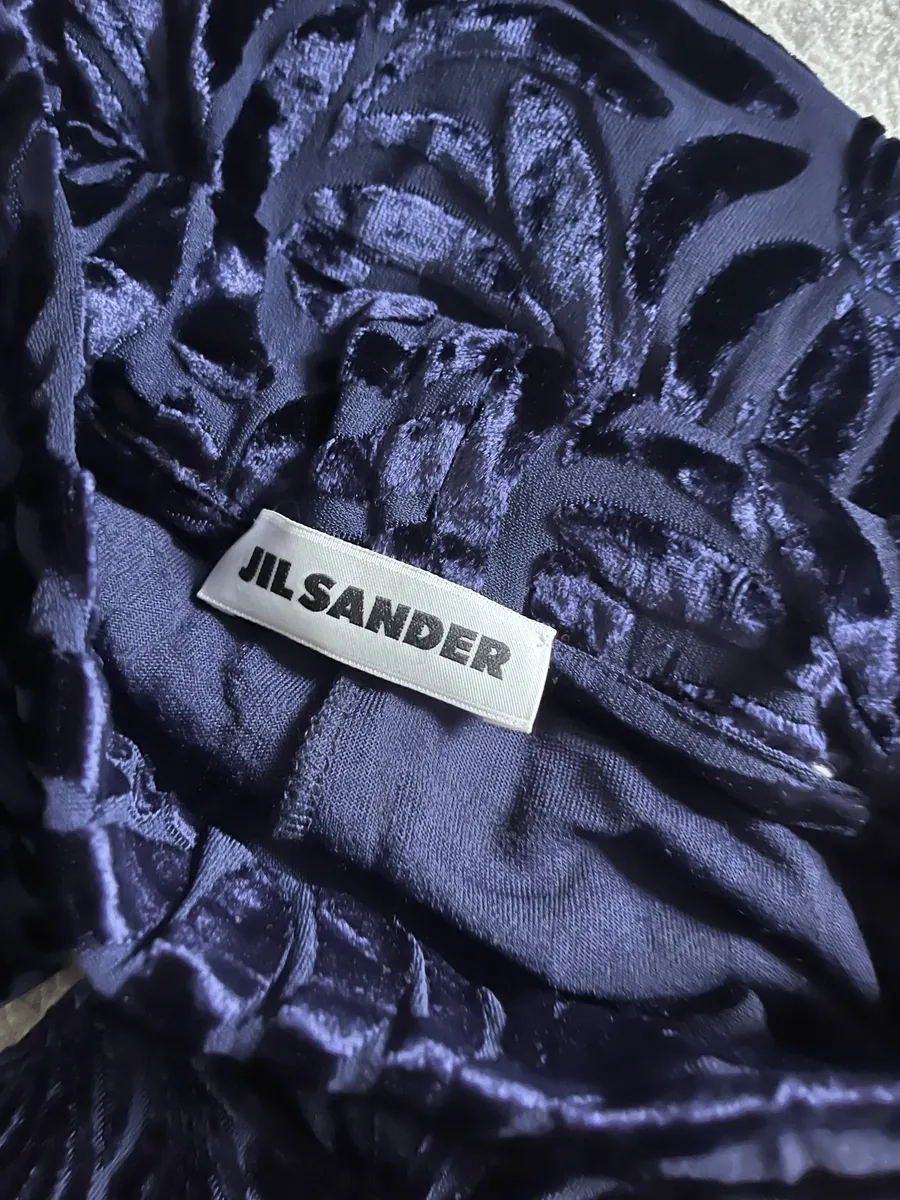 AW2022 Jil Sander Velvet Trouser Marine - Image 5