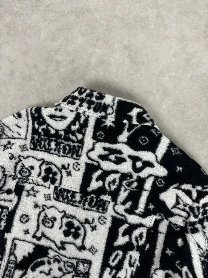 AW2022 Louis Vuitton Black Wool LV Comics Trucker Jacket by Virgil Abloh - Image 6