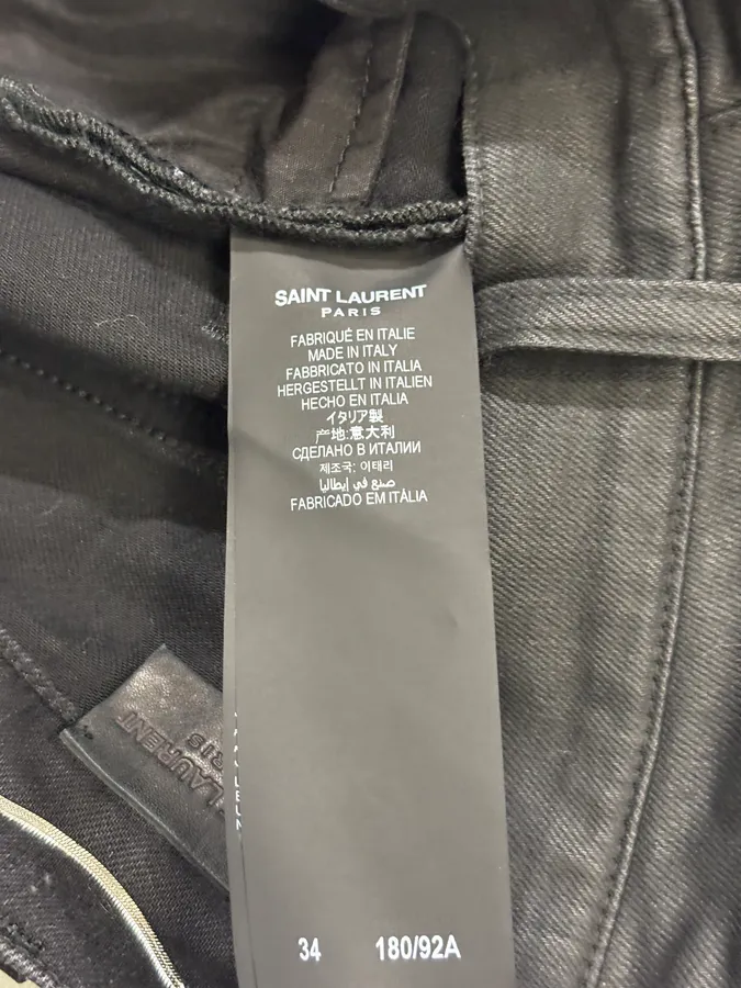 AW2022 Saint Laurent Black Obscure Slim Denim Jeans - Image 11