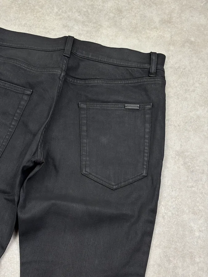 AW2022 Saint Laurent Black Slim Denim Jeans - Image 8