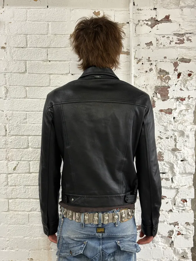 AW2023 Courrèges Worker Black Minimalist Leather Black - Image 3