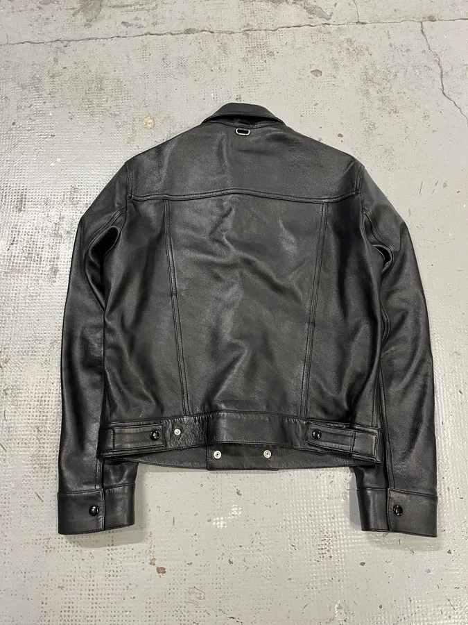AW2023 Courrèges Worker Black Minimalist Leather Black - Image 8
