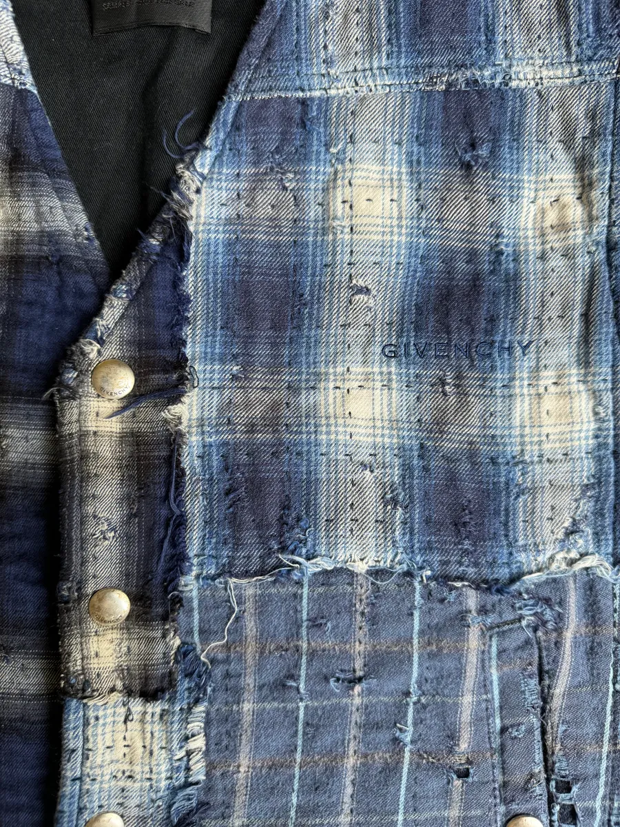 AW2023 Givenchy Sample Artisanal Japanese Boro Vest - Image 12