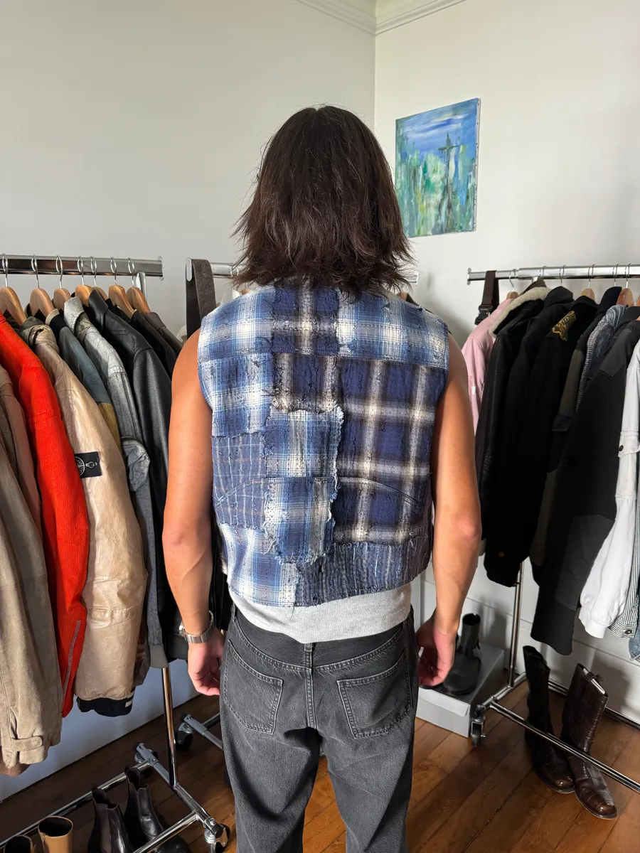 AW2023 Givenchy Sample Artisanal Japanese Boro Vest - Image 5