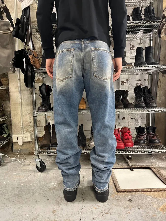 AW2023 Maison Margiela Signature Faded Blue Denim Jeans - Image 4