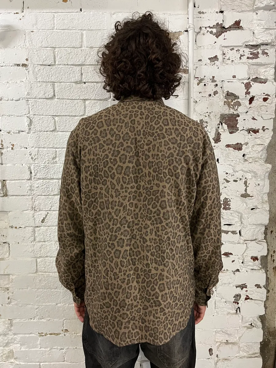 AW2024 Cavalli Leopard Print Brown Shirt - Image 2
