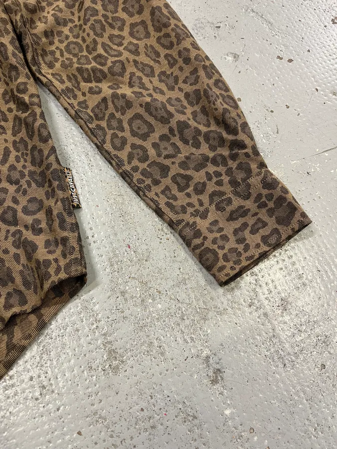 AW2024 Cavalli Leopard Print Brown Shirt - Image 7