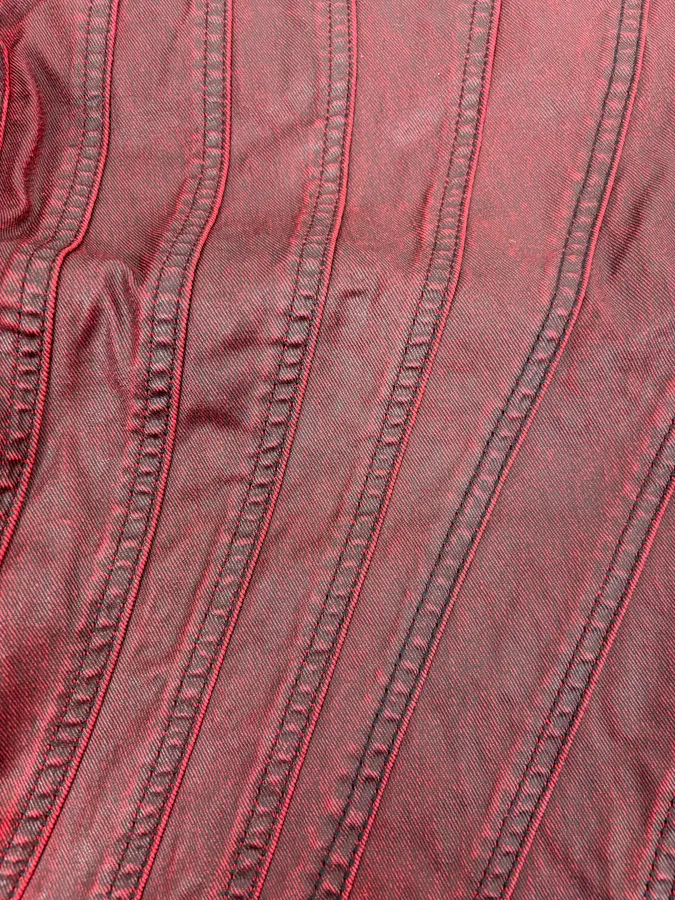 AW2024 Mugler Spiral Resin Vampire Red Jeans - Image 9