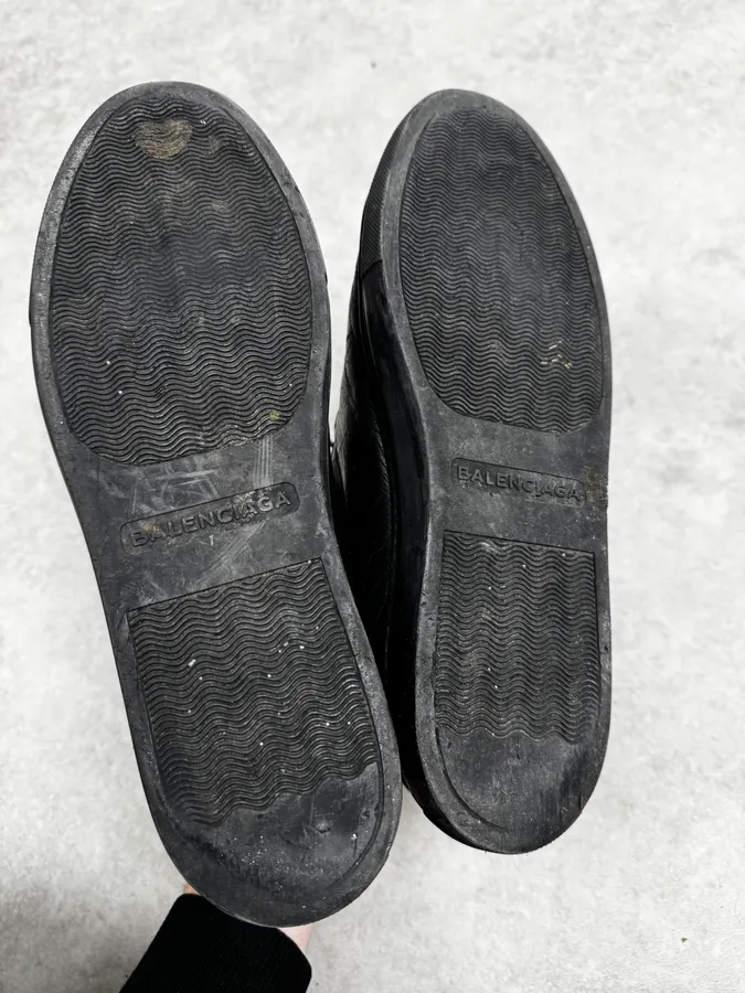 Balenciaga Arena Black High Leather Sneakers - Image 6