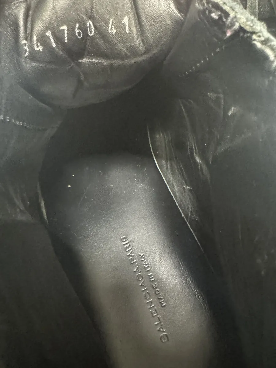 Balenciaga Arena Black High Suede Leather Shoes - Image 9