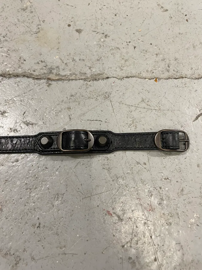 Balenciaga Arena Black Leather Bracelet - Image 6