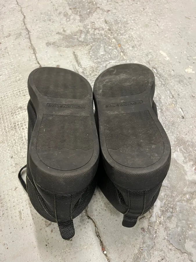 Balenciaga Arena Black Leather High Sneakers - Image 8