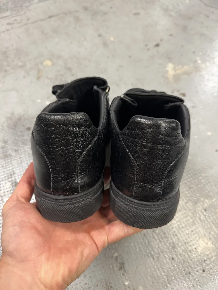 Balenciaga Arena Black Leather Sneakers - Image 5