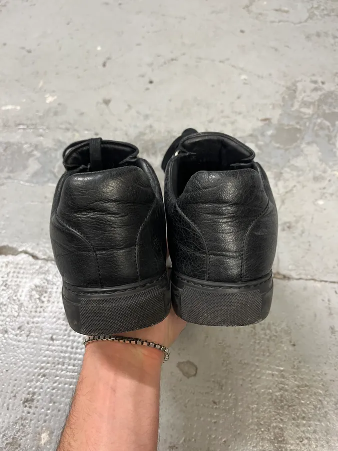 Balenciaga Arena Black Leather Sneakers - Image 5