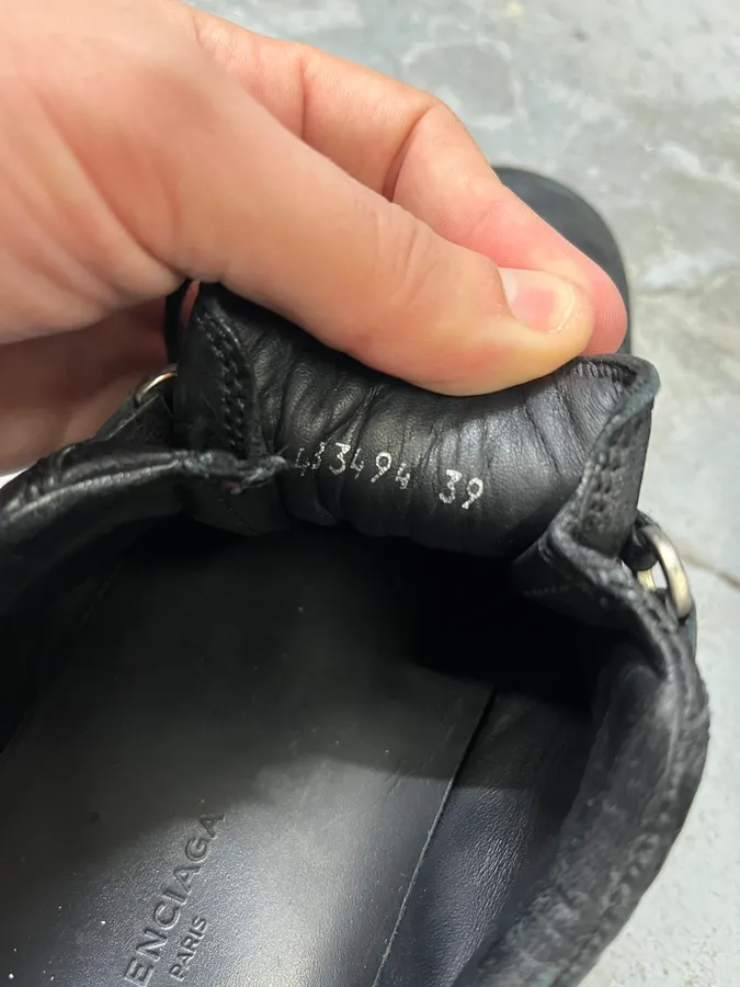 Balenciaga Arena Black Leather Sneakers - Image 8