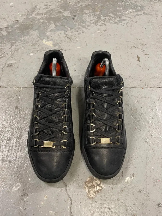 Balenciaga Arena Black Low Leather - Image 2