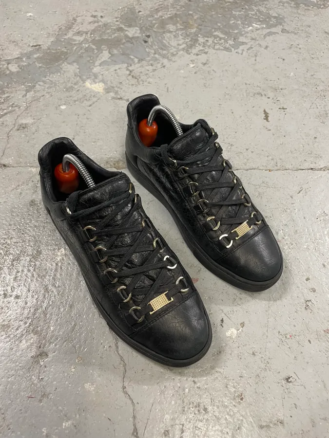 Balenciaga Arena Black Low Leather - Image 4