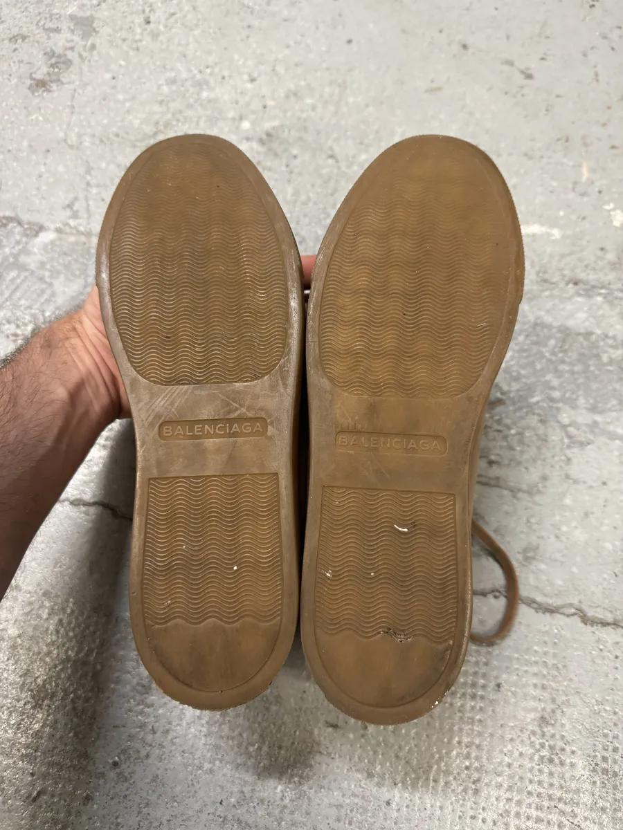 Balenciaga Arena Camel Leather High Sneakers - Image 4