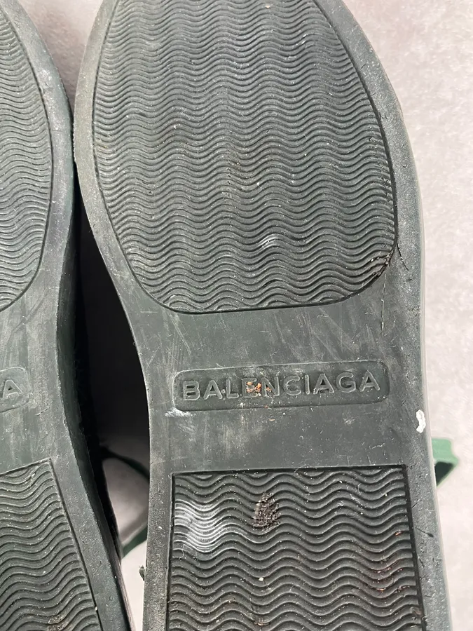Balenciaga Arena Green High Leather Sneakers - Image 8