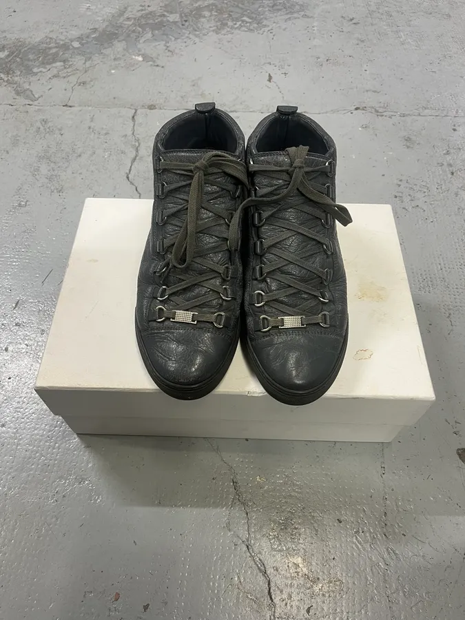 Balenciaga Arena Grey High Sneakers - Image 2