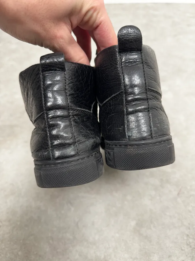Balenciaga Arena High Black Leather Sneakers - Image 4