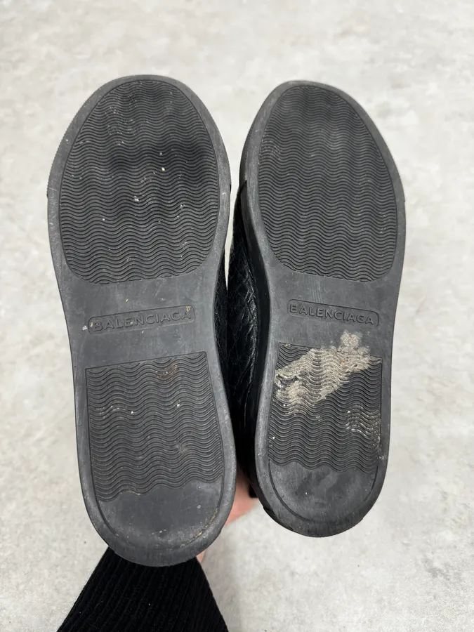 Balenciaga Arena High Black Leather Sneakers - Image 5