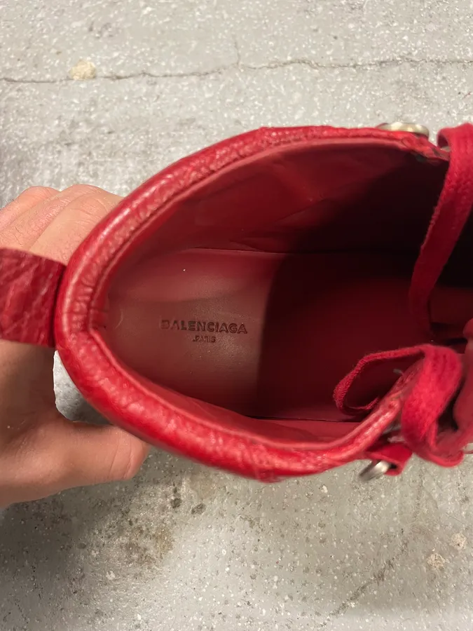 Balenciaga Arena Red Leather High Shoes - Image 10