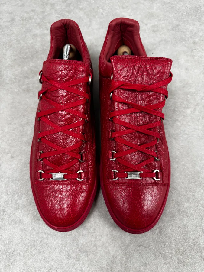 Balenciaga Arena Red Low Sneakers - Image 2