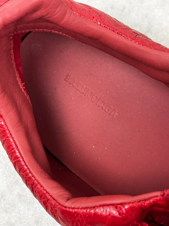 Balenciaga Arena Red Low Sneakers - Image 9