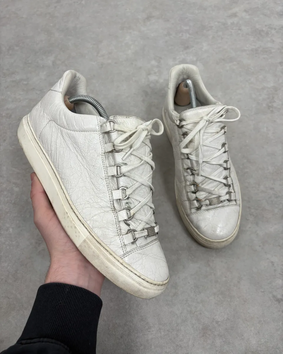Balenciaga Arena White Leather Sneakers