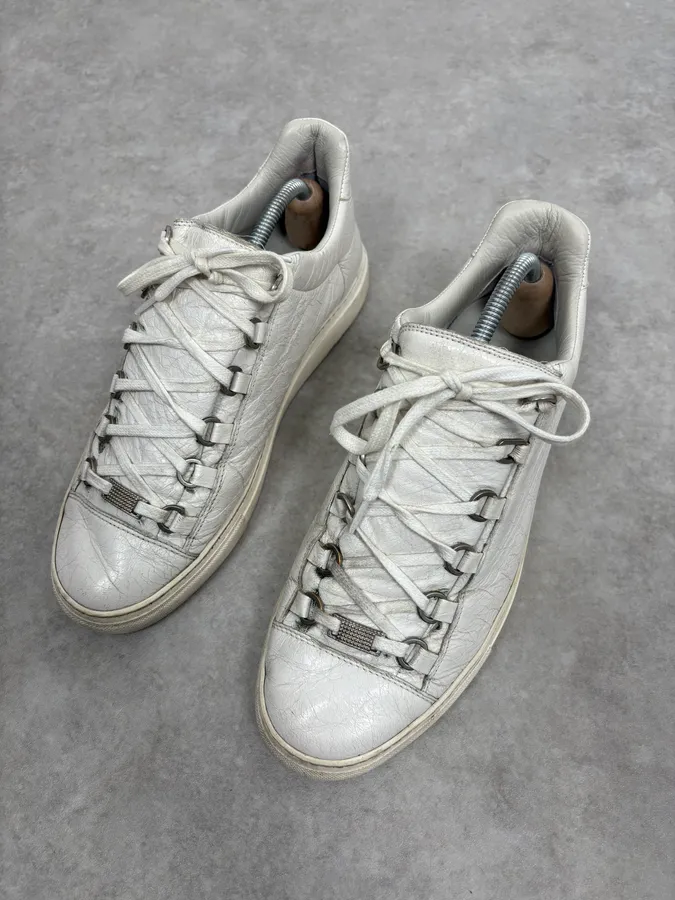 Balenciaga Arena White Leather Sneakers - Image 3