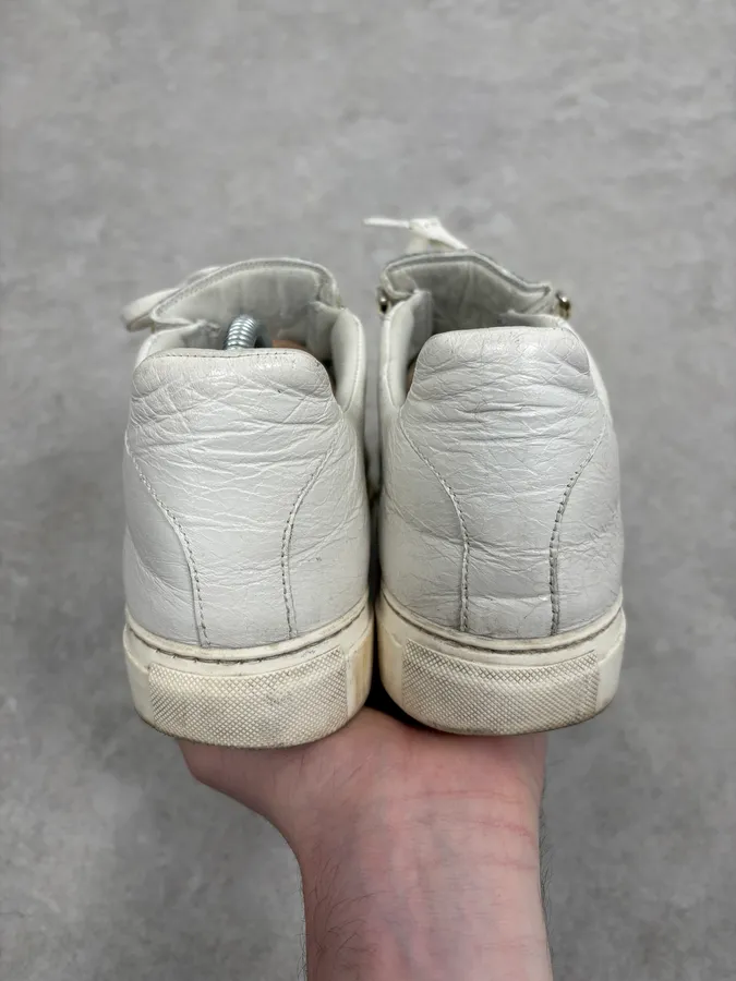 Balenciaga Arena White Leather Sneakers - Image 7
