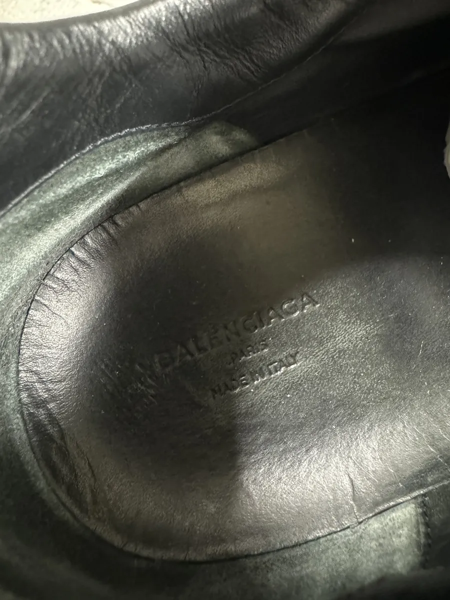 Balenciaga Beige Cracked Suede Leather Shoes - Image 11