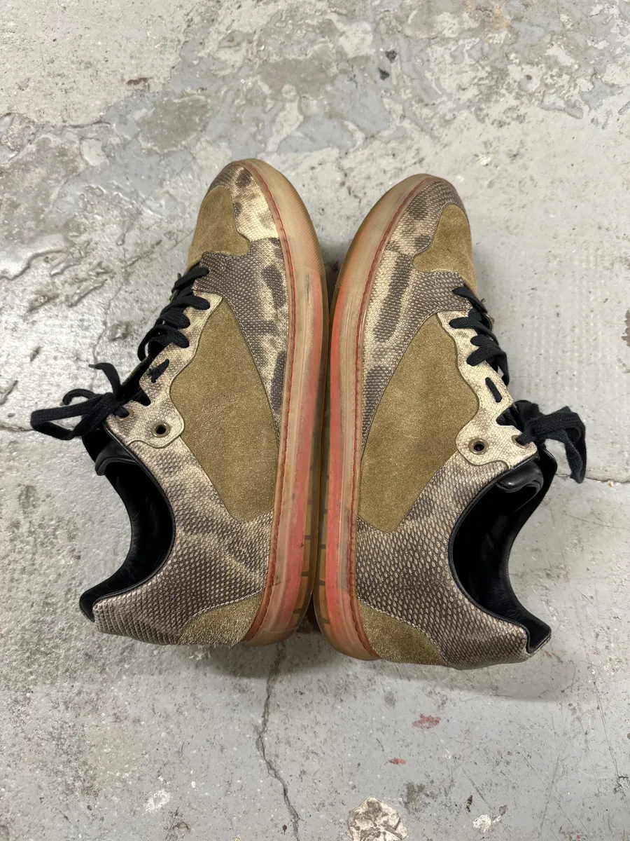 Balenciaga Beige Cracked Suede Leather Shoes - Image 3