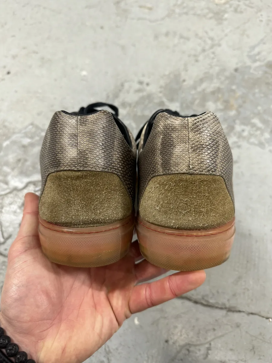 Balenciaga Beige Cracked Suede Leather Shoes - Image 4